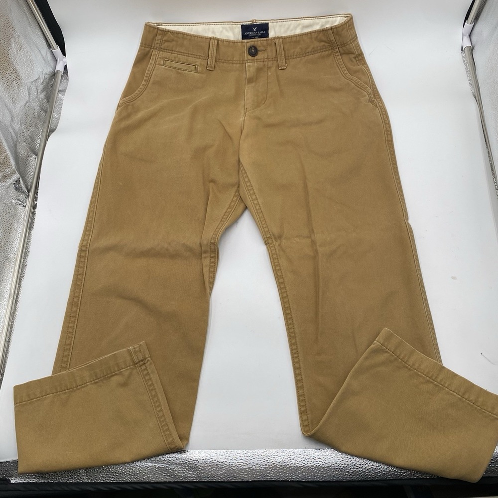 American Eagle Relaxed Straight Chino Pants Men's Size 30x30 Tan Brown LNC